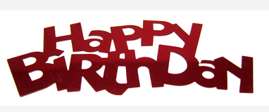 Schrift 13cm Happy Birthday rot